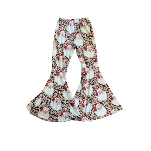 Leopard Print Santa Claus Flares - Picture 1 of 6